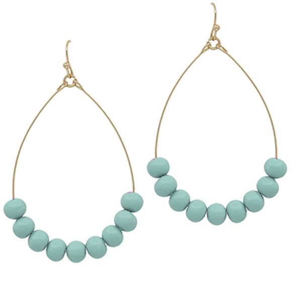 Clay Ball Teardrop Earrings - Picture 5 of 12